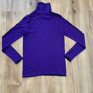 Athleta Flurry Downslope Long Sleeve Turtleneck Top Purple Size Large L